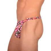 S/M SMU Tanning Walking around sheer Floral Thong MX19 339922