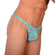 S/M SMU Tanning Walking around sheer Mint Thong MX19 340135