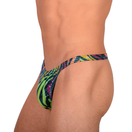 S/M SMU Tanning Walking around sheer Multicolor Party Thong MX19 339942