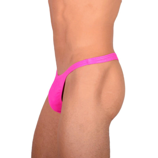 S/M SMU Tanning Walking around sheer Pink Thong MX19 339932