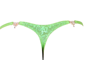 S/M SMU Thong Rhinestones FLASHY GREEN 30''32'' Waist MX10 1005667