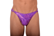 S/M SMU Thong Rhinestones Purple 30''32'' Waist MX10 1005961