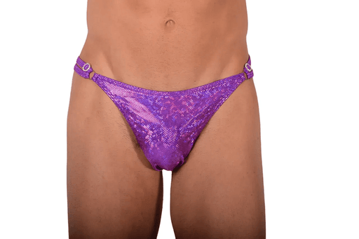 S/M SMU Thong Rhinestones Purple 30''32'' Waist MX10 1005961