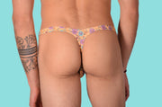 S/M Thongs SMU Mens Underwear Thong Flowers 33332 MX113
