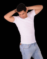 SMALL Calvin Klein Cotton Stretch Round - Neck White T-Shirt MX162