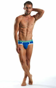 SMALL Cocksox Sports Brief Retro Style Performance Supplex Ace Blue CX76N 174