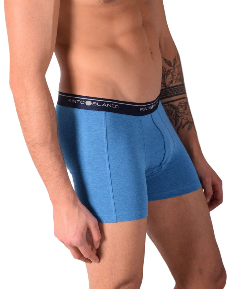 SMALL Mens Punto Blanco Basics Short Boxer Blue 53438 Pu10