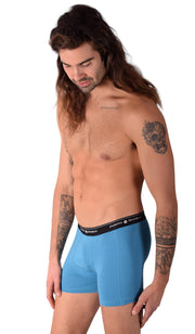 SMALL Mens Punto Blanco Basics Short Boxer Blue 53438 Pu16