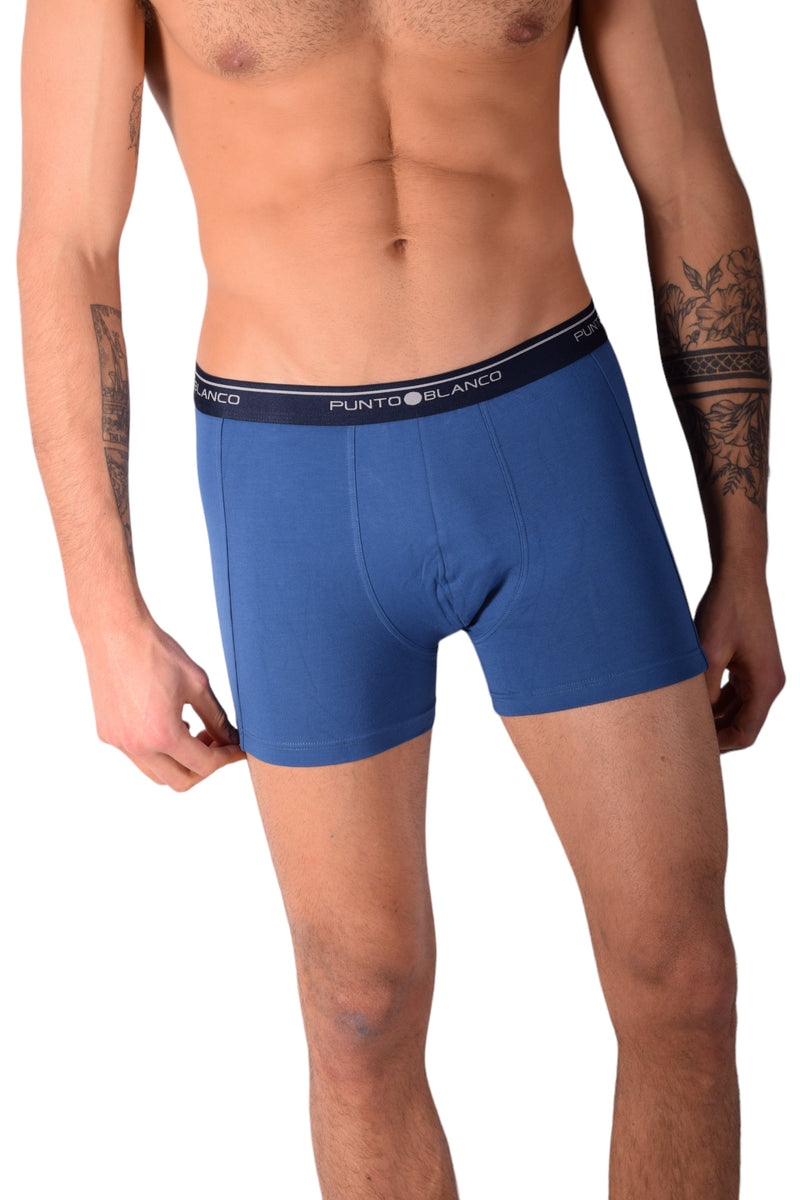 SMALL Mens Punto Blanco Basics Short Boxer Blue 53438 Pu17