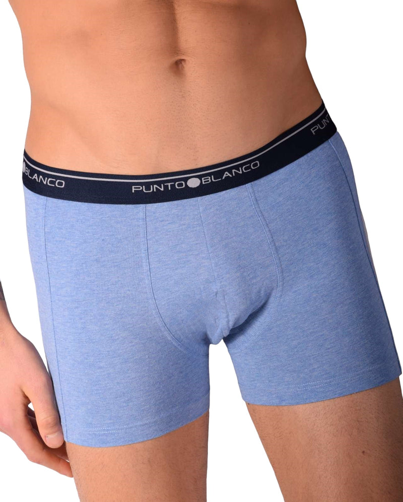 SMALL Mens Punto Blanco Basics Short Boxer Blue 53438 Pu21