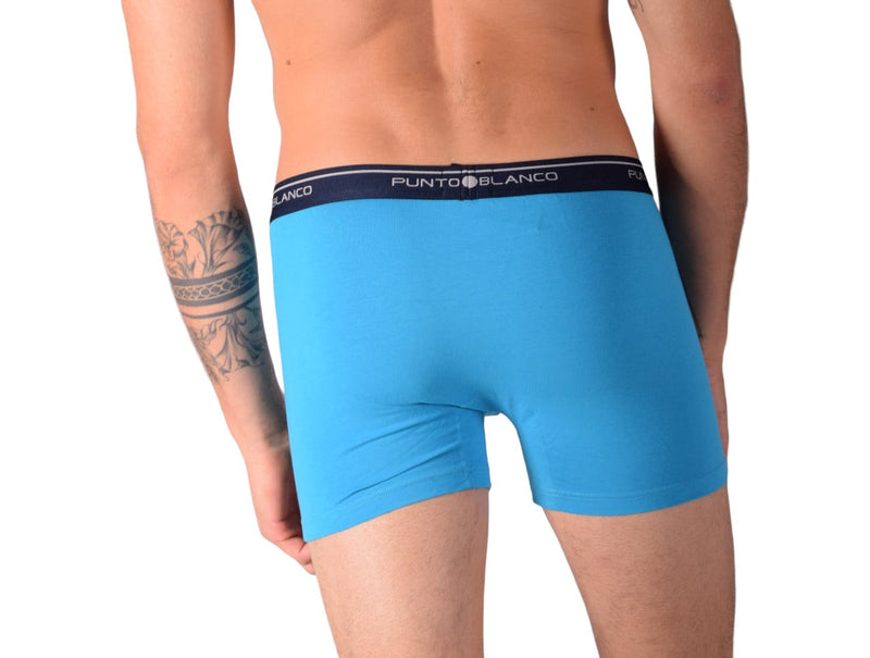 SMALL Mens Punto Blanco Basics Short Boxer Blue 53438 Pu23