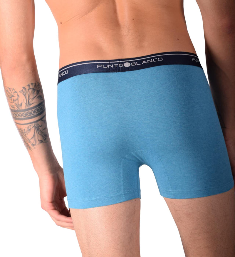 SMALL Mens Punto Blanco Basics Short Boxer Blue 53438 Pu24