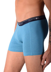 SMALL Mens Punto Blanco Basics Short Boxer Blue 53438 Pu24