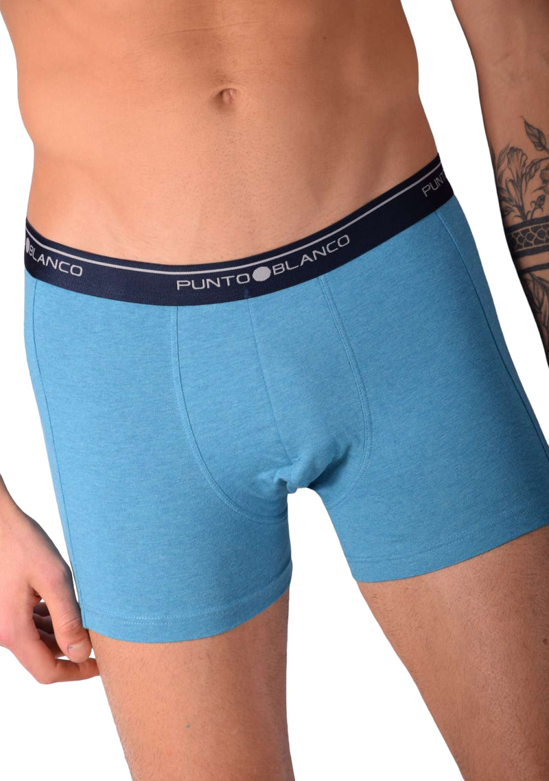 SMALL Mens Punto Blanco Basics Short Boxer Blue 53438 Pu24