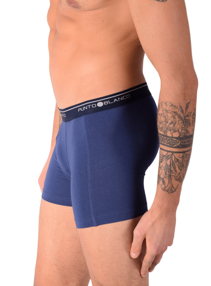 SMALL Mens Punto Blanco Basics Short Boxer Blue 53438 Pu26