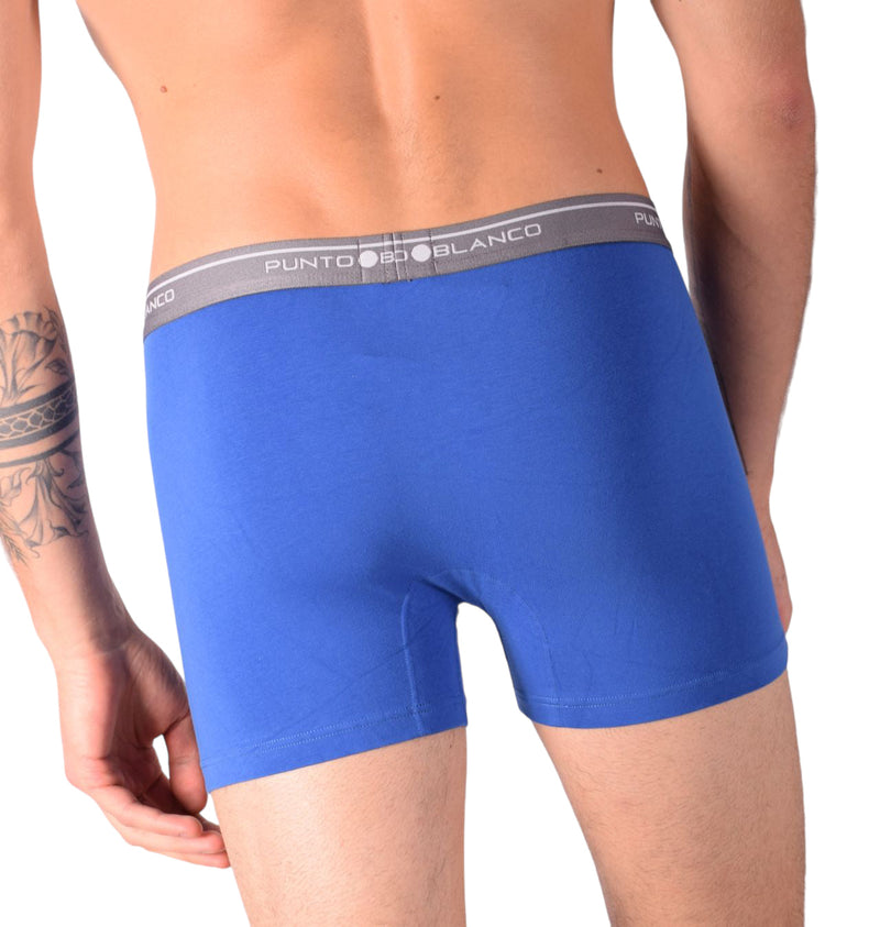 SMALL Mens Punto Blanco Basics Short Boxer Blue 53438 Pu27