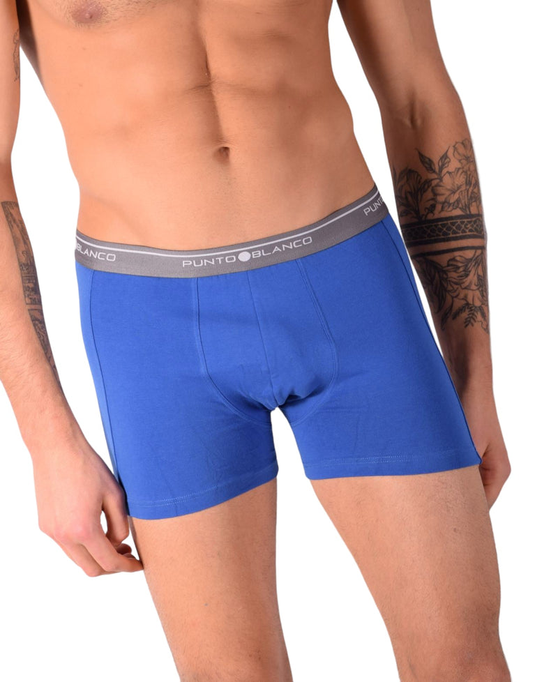 SMALL Mens Punto Blanco Basics Short Boxer Blue 53438 Pu27
