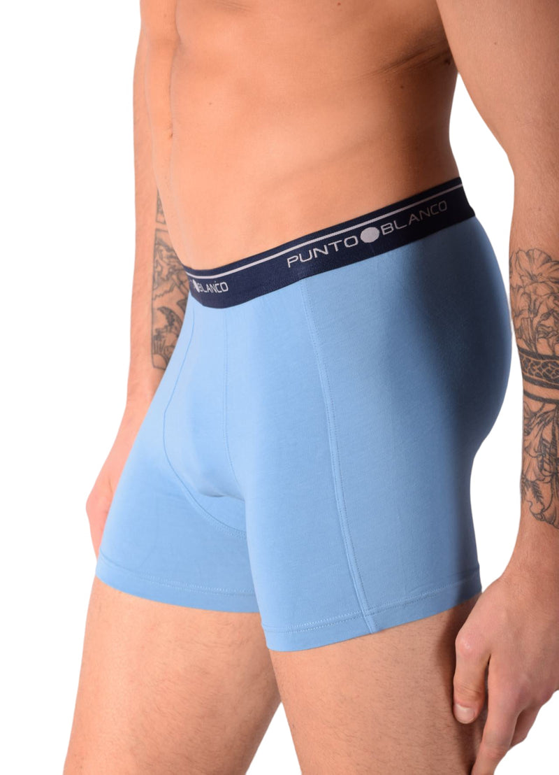 SMALL Mens Punto Blanco Basics Short Boxer Blue 53438 Pu34