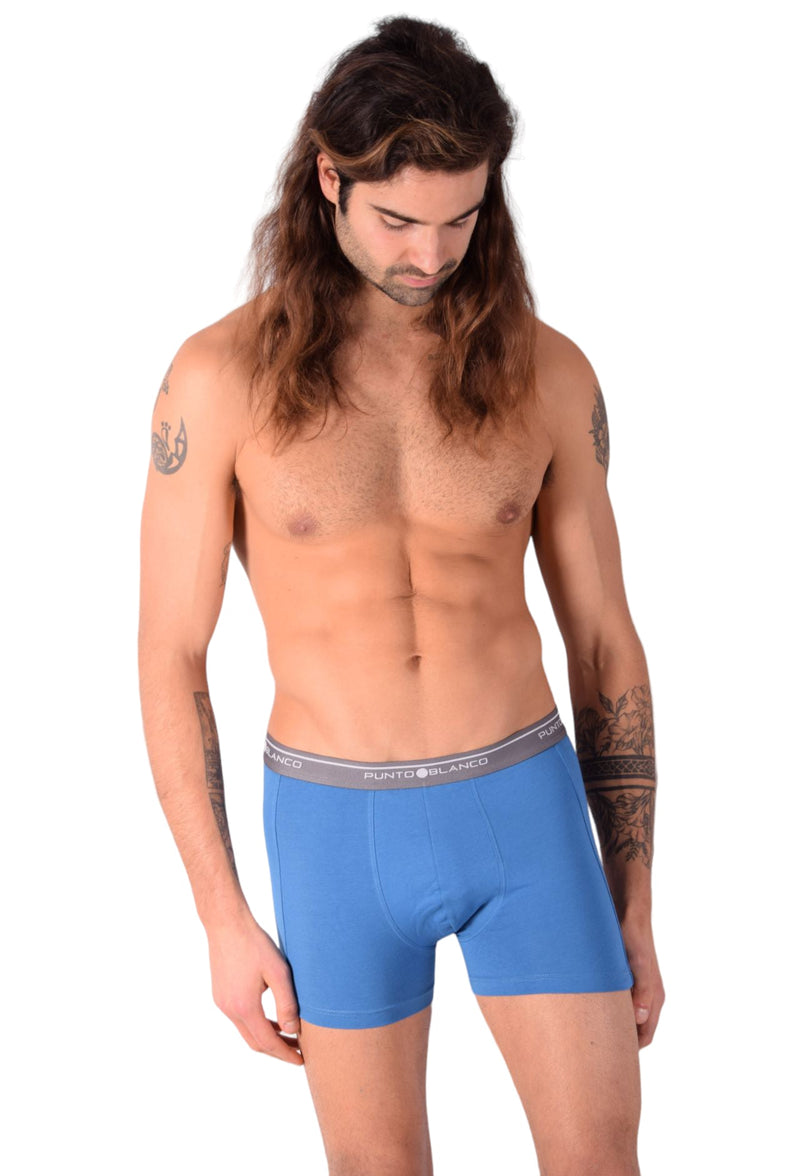 SMALL Mens Punto Blanco Basics Short Boxer Blue 53438 Pu35