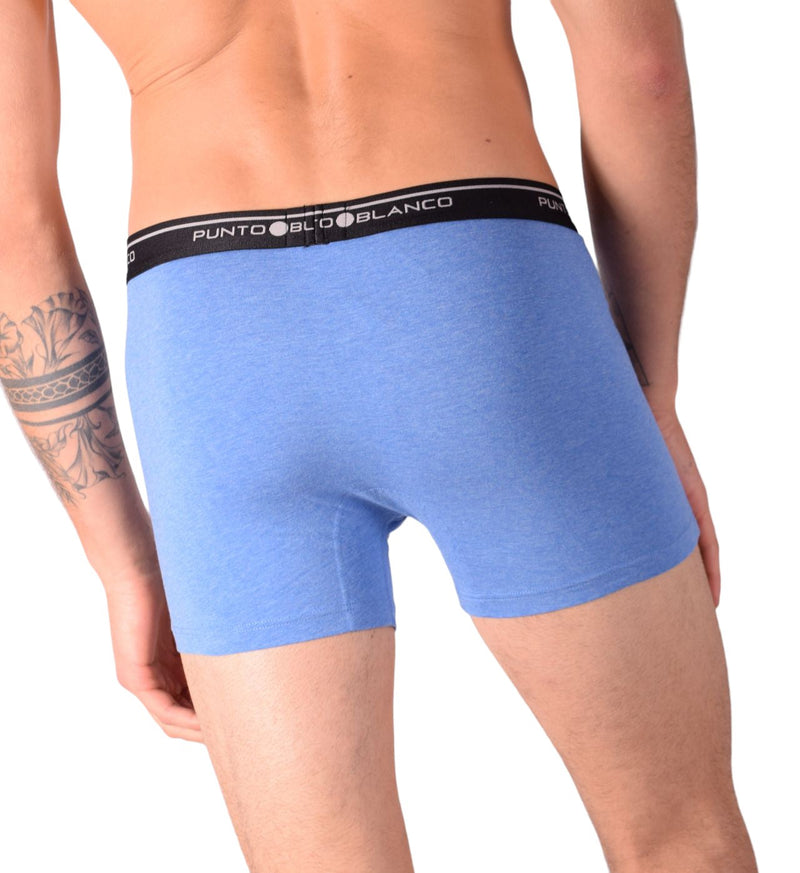 SMALL Mens Punto Blanco Basics Short Boxer Blue 53438 Pu40