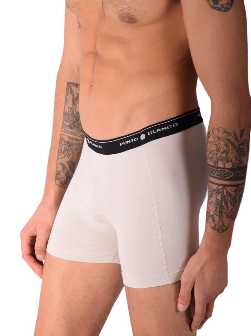 SMALL Mens Punto Blanco Basics Short Boxer Half White 53438 Pu15