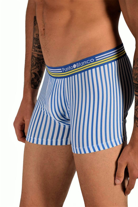 SMALL Mens Punto Blanco Boxer Blue Stripe 33022-169 S 40