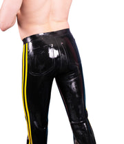 SMALL POLYMORPHE Men's Latex Pants Black Yellow MP-060 16