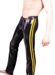 SMALL POLYMORPHE Men's Latex Pants Black Yellow MP-060 16
