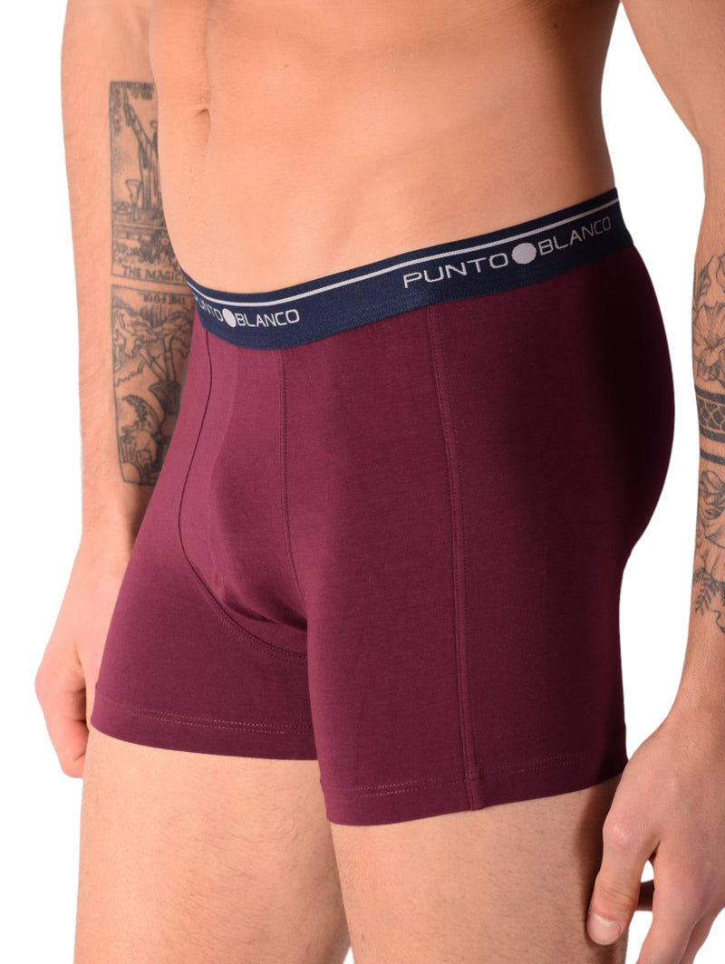 SMALL Punto Blanco Basics Short Boxer Wine 53438 Pu37