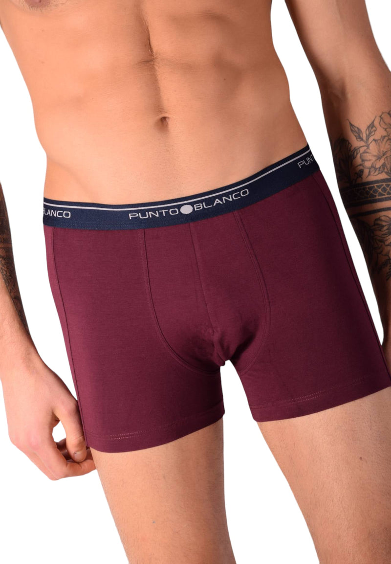 SMALL Punto Blanco Basics Short Boxer Wine 53438 Pu37