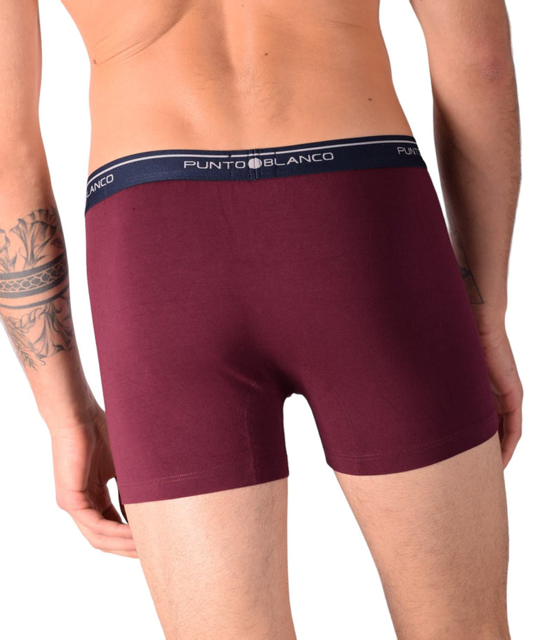 SMALL Punto Blanco Basics Short Boxer Wine 53438 Pu373
