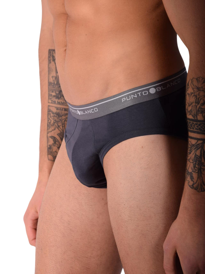 Small Punto Blanco Briefs Basix 53489-10 Grey P17