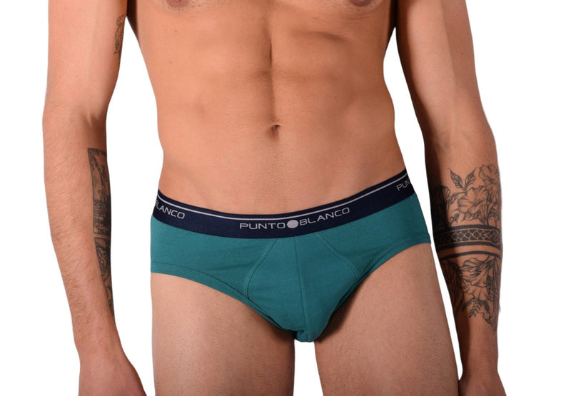 Small Punto Blanco Briefs Basix Green 53489 - 10 P196