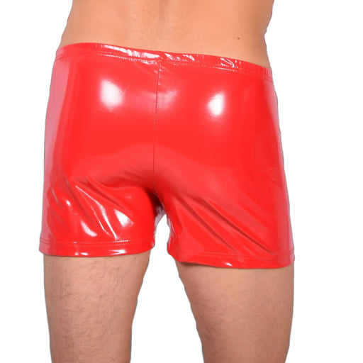 Small SMU Boxer Short Walk Around Vinyl Shorts Red 33492 MX132