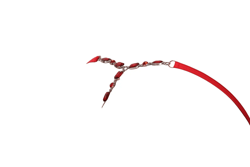 SMALL SMU Hot String Red Ruby color stones MX10 1005761