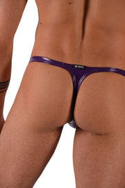 Small SMU Mens Detachable Vinyl Thong Purple 33452 MX114