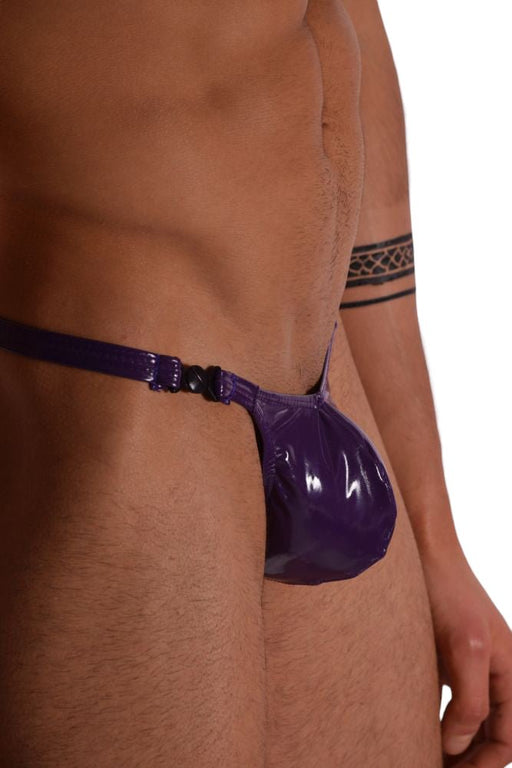 Small SMU Mens Detachable Vinyl Thong Purple 33452 MX111