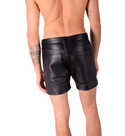 Small Smu pure Leather Black Shorts 31/32 inch 22059 11