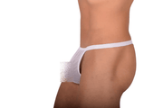 Small SMU Tanning Walking Around Mesh Thong White SX 1006203