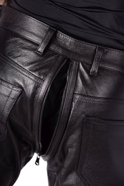 SMU back to front Zip Quick Access Cow Hide Lined Pants 29/31w CH30