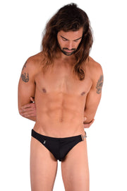 SMU Detachable Swim-Brief  Snug Pouch Swimwear Black MX7