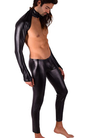 SMU Legging Leather - Look Spandex Pants Black 11757 SX117