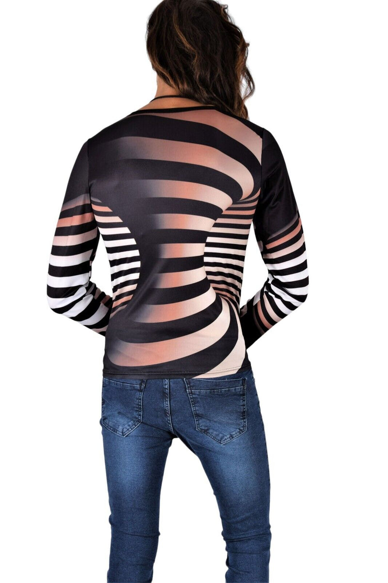 SMU Limited Long Sleeves Shirt 3D Effect Black - Copper 32441 B6