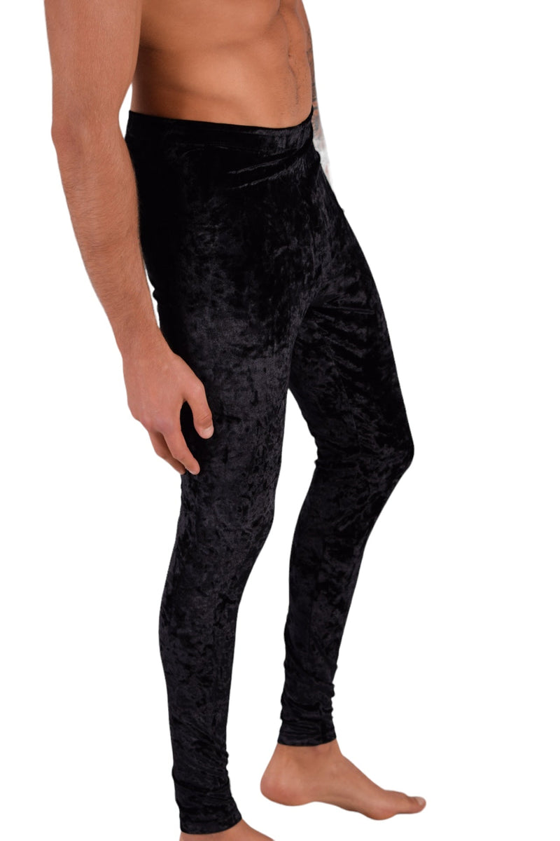 SMU Mens Legging Black Velvety XS/S 12571 MX87
