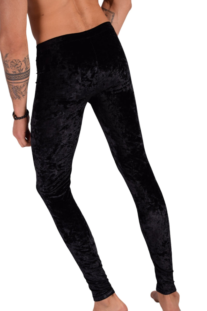 SMU Mens Legging Black Velvety XS/S 12571 MX88
