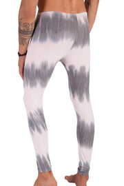 SMU Mens Legging Tight Fit Grey Artistic Printed S/M 12564 MX85