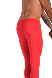 SMU Mens Legging Tight Fit Smoothie Red S/M 12568 MX83
