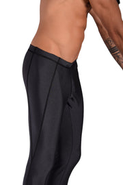 SMU Mens Shiny Charcoal Legging Tight Fit S/M 12560 MX86