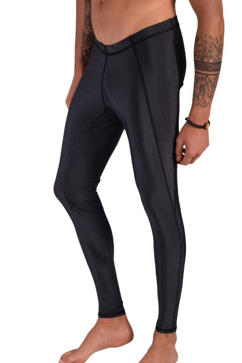 SMU Mens Shiny Charcoal Legging Tight Fit S/M 12560 MX81