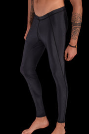 SMU Mens Shiny Charcoal Legging Tight Fit S/M 12560 MX88